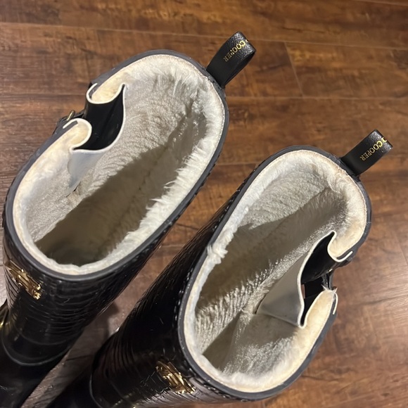 Holland Cooper Shearling Lined Wellington Boots - Picture 5 of 9